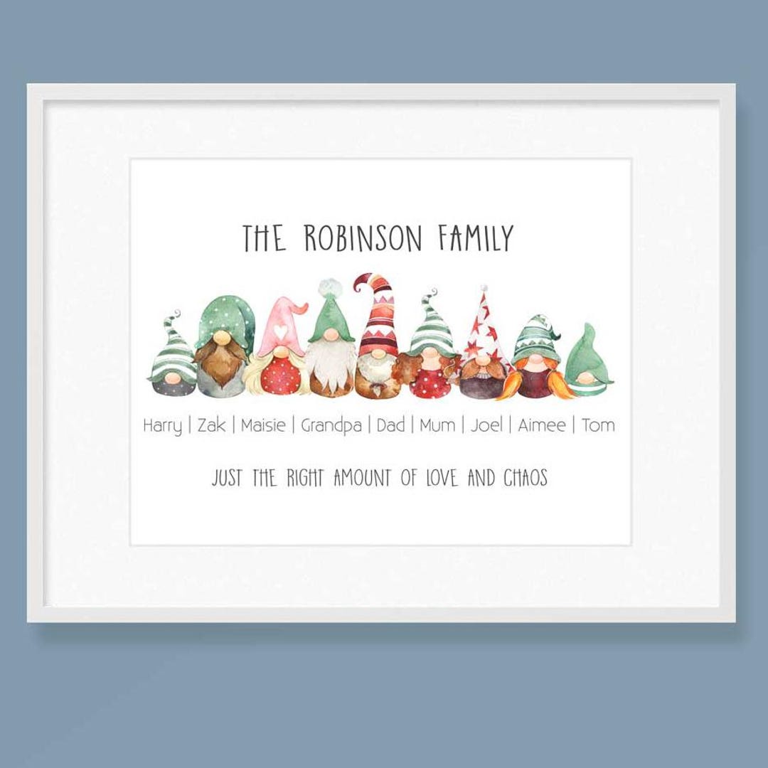 Gnome Family Print | Digital Download | Printable Wall Art ...