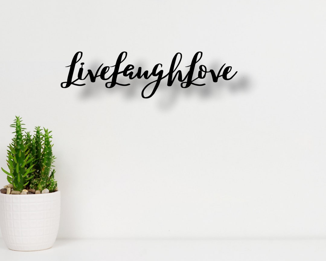 Metal Live Laugh Love Wall Art Sign Durable Quality Home Etsy