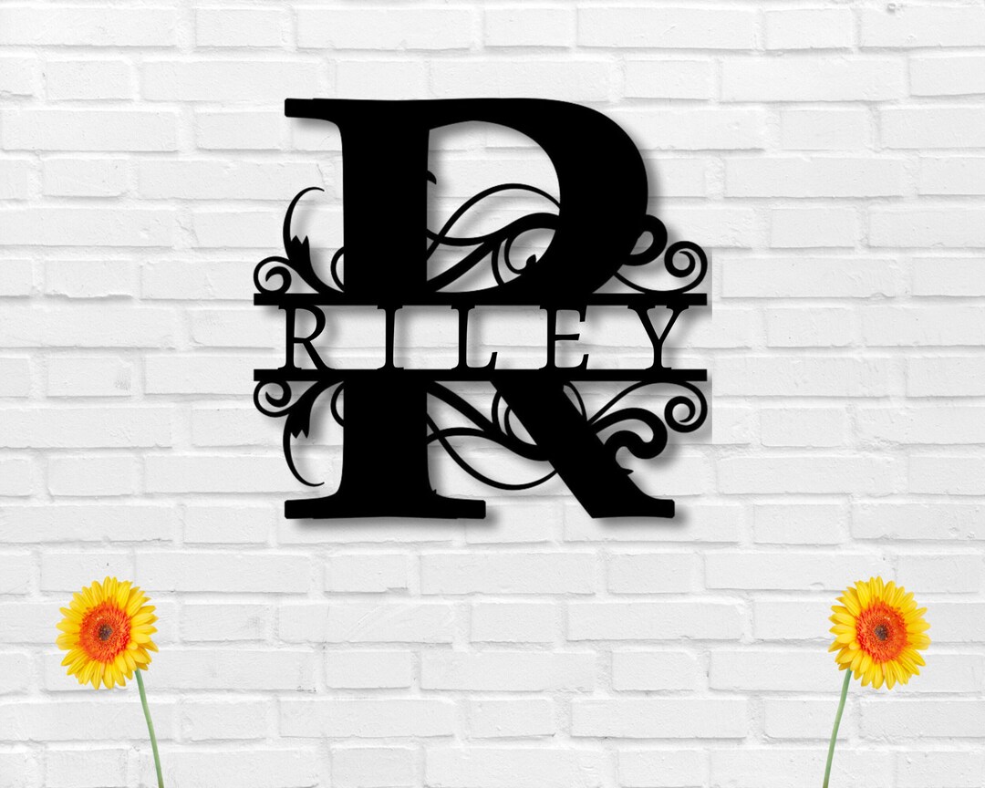 Personalized Family Name Metal Sign Metal Monogram Sign - Etsy