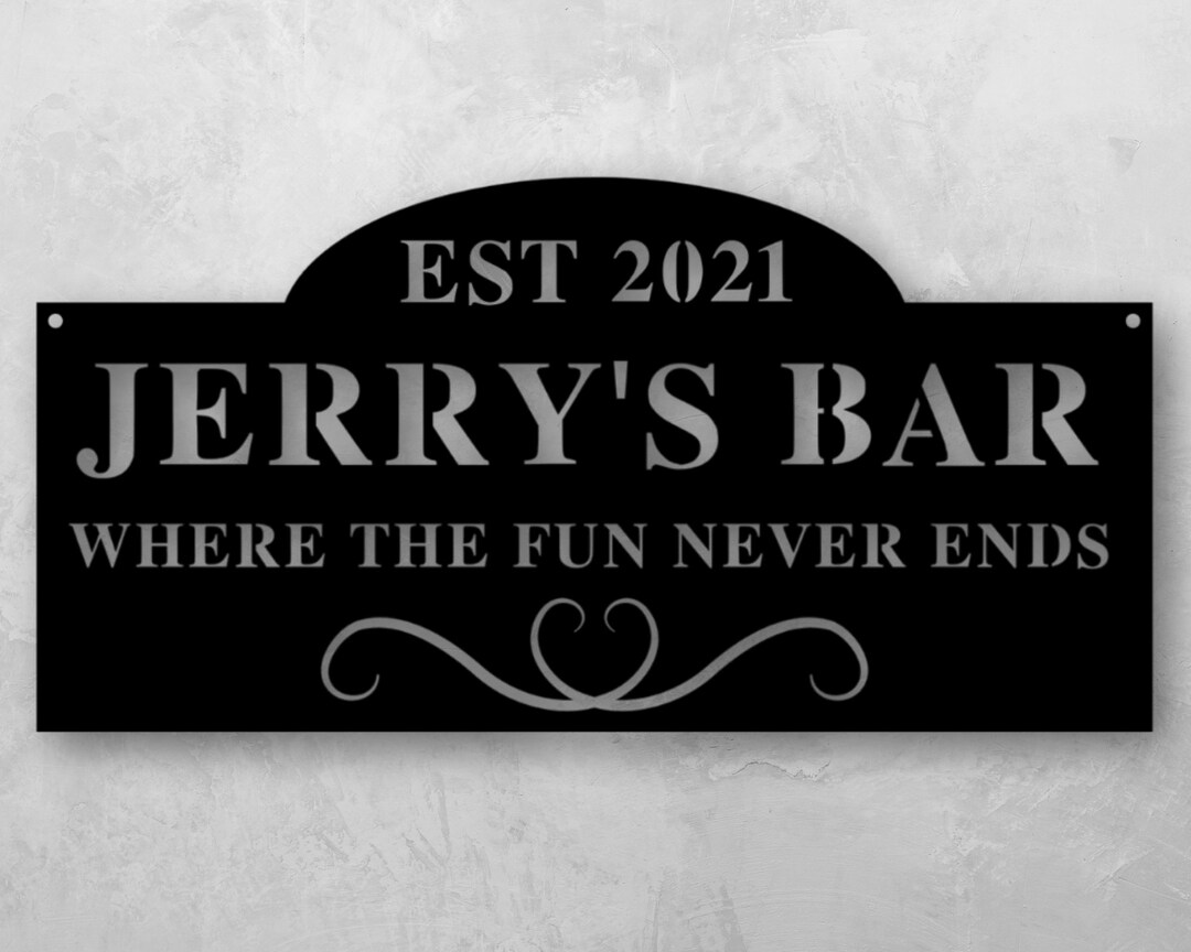 Custom Bar Sign. Bar Metal Sign Metal Art Bar Decor Custom Etsy