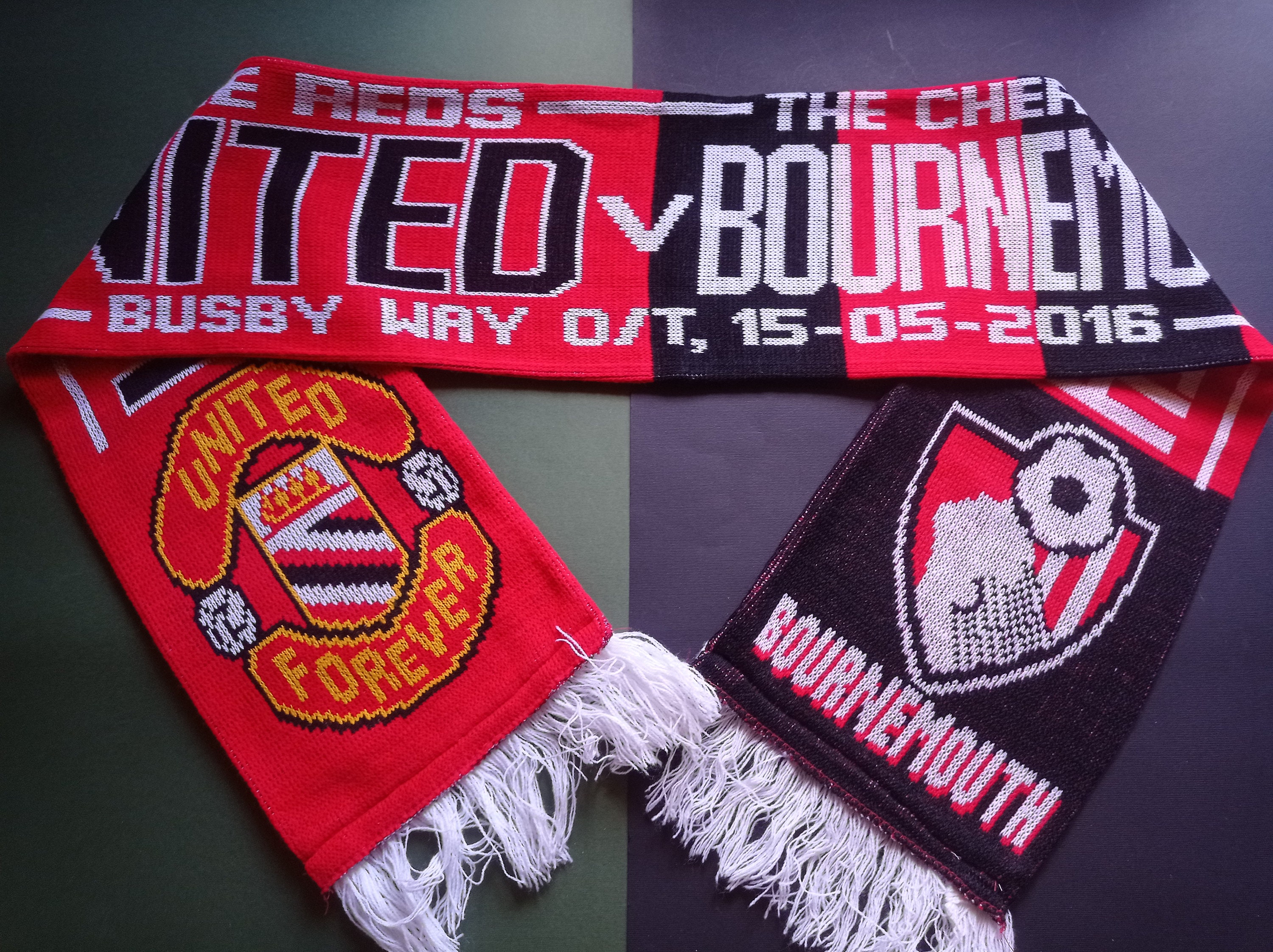 manchester united fc scarf