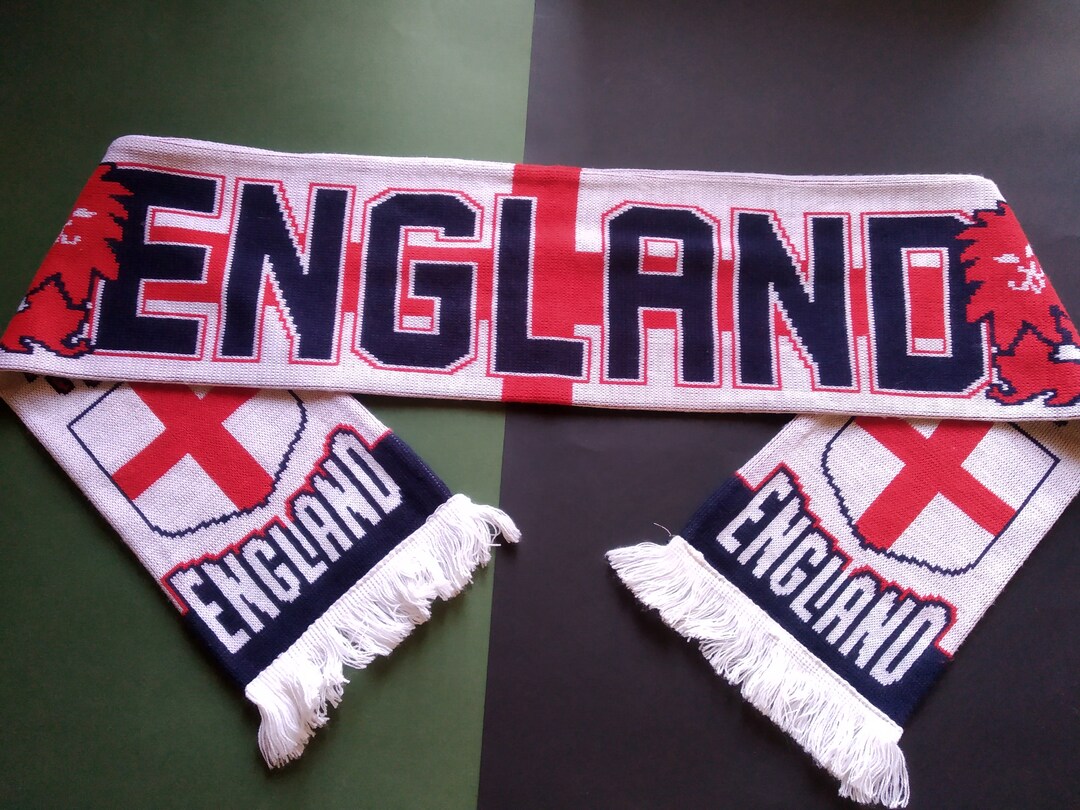 England National Football Team Scarfenglandengland Football Etsy