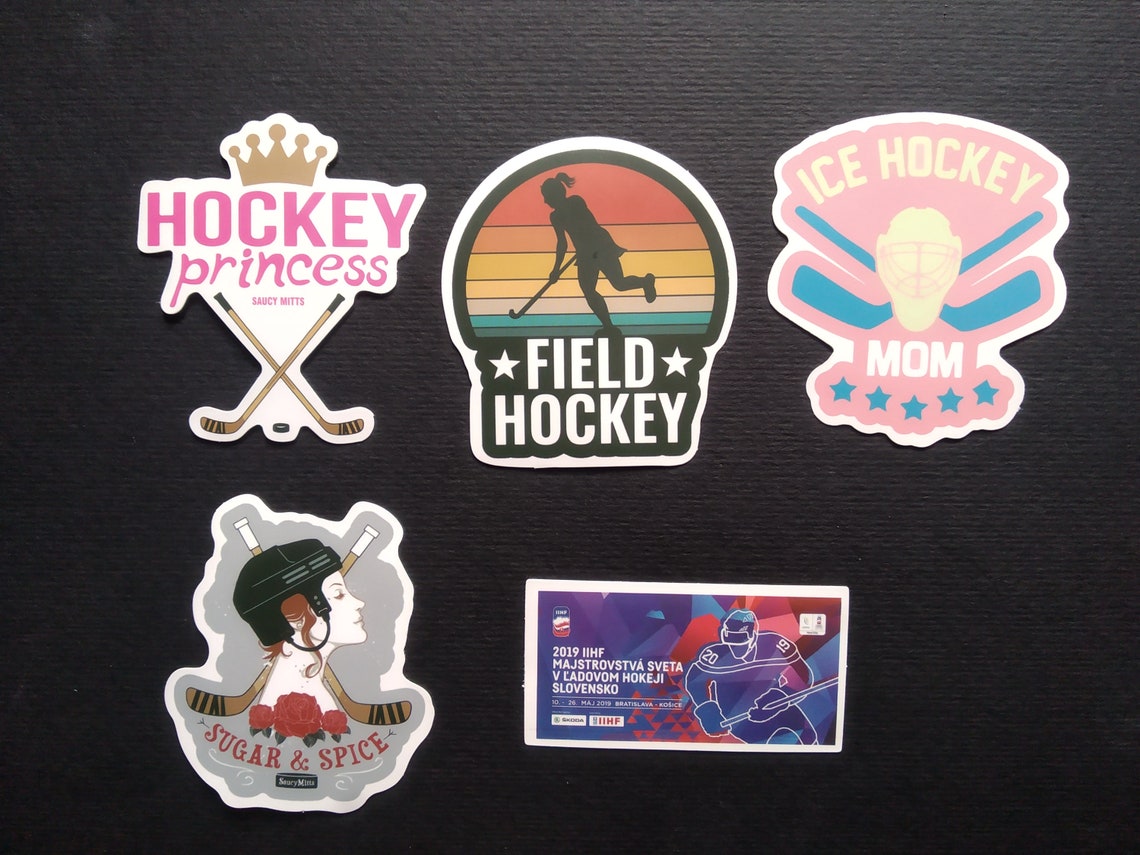 Ice Hockeyset of 5 Stickerslaptop Stickersice Hockey Etsy UK