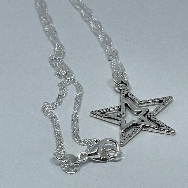 Star Pendant and Sterling Silver Necklace - Best Friend Gift - Summer Jewellery - Jewellery For Any Occassion