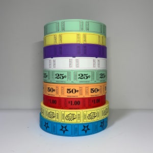 Tickets - set of 100 - Blank tickets, carnival tickets, raffle tickets, junk journal supplies, ephemera