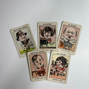 Vintage Cards - Set of 5 - Journal Ephemera - Junk Journal Supplies - Trading Cards