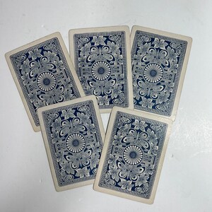 Vintage Playing Cards - Set of 5 - Journal Ephemera - Junk Journal Supplies - Trading Cards