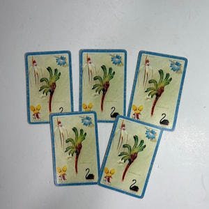 Vintage Playing Cards - Set of 5 - Flora - Western Australia - Wild Flowers - Journal Ephemera - Junk Journal Supplies - Trading Cards
