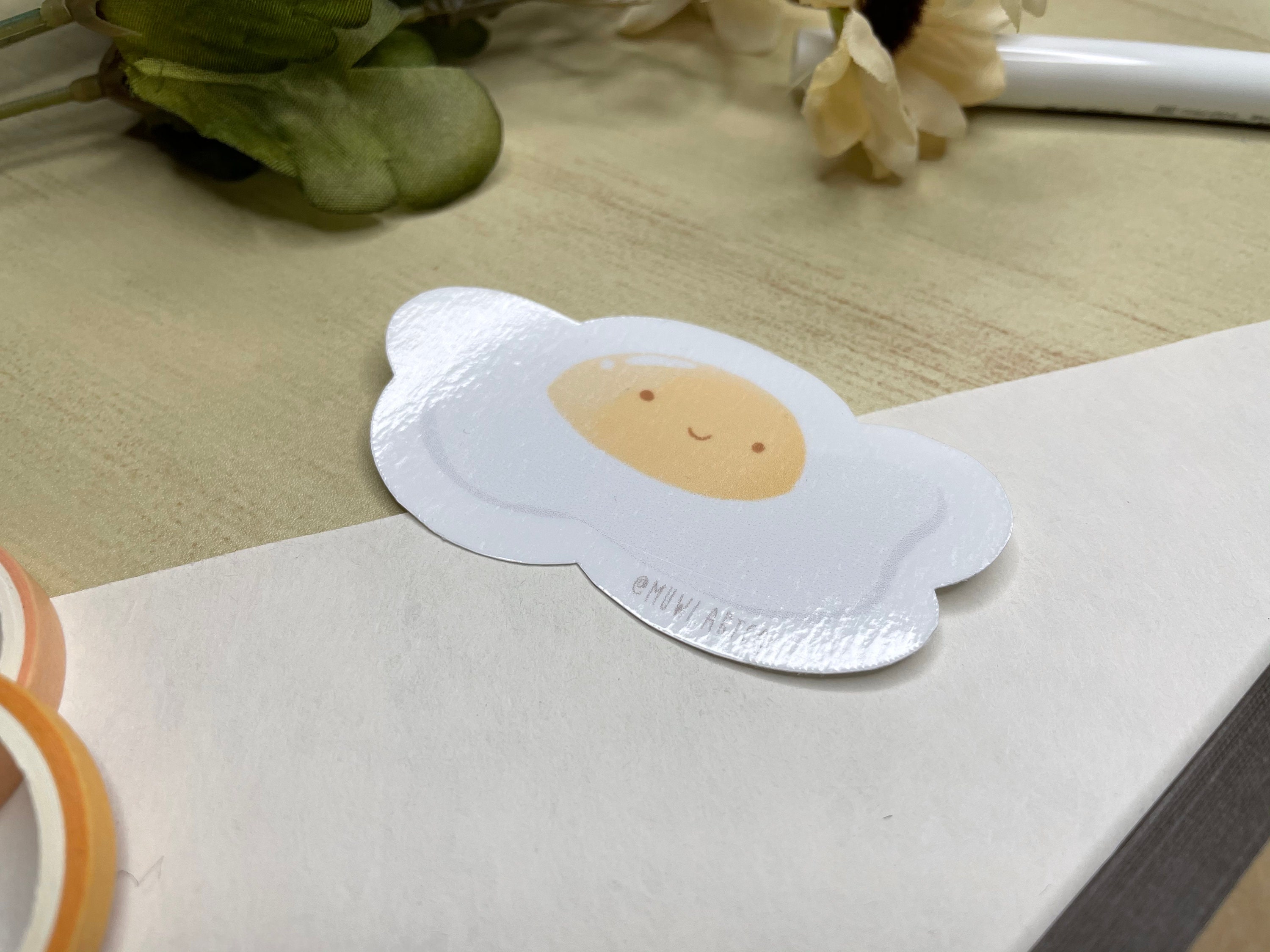 Egg Sticker Waterproof Sticker Etsy