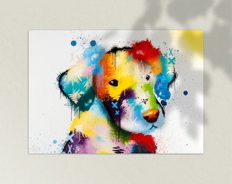 Abstract Dog Art Print – Alexa the Fox Terrier