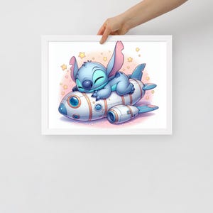Lámina Stitch, Säuglingsheim, Arte Digital, Lámina Imprimible, Kinderdibujos, Decoracion de pared, Arte Imprimible, Disney