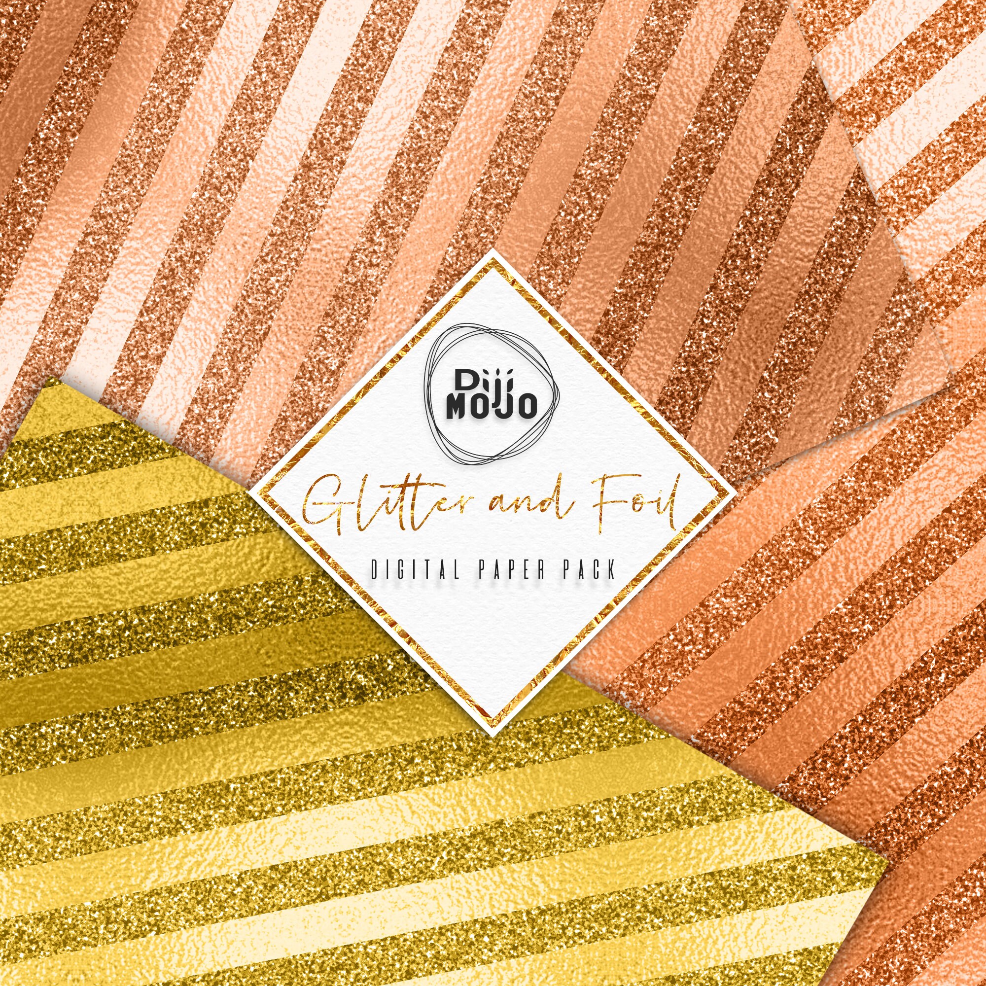 Gold Foil Digital Paper Glitter Digital Paper Mettalic Print Etsy