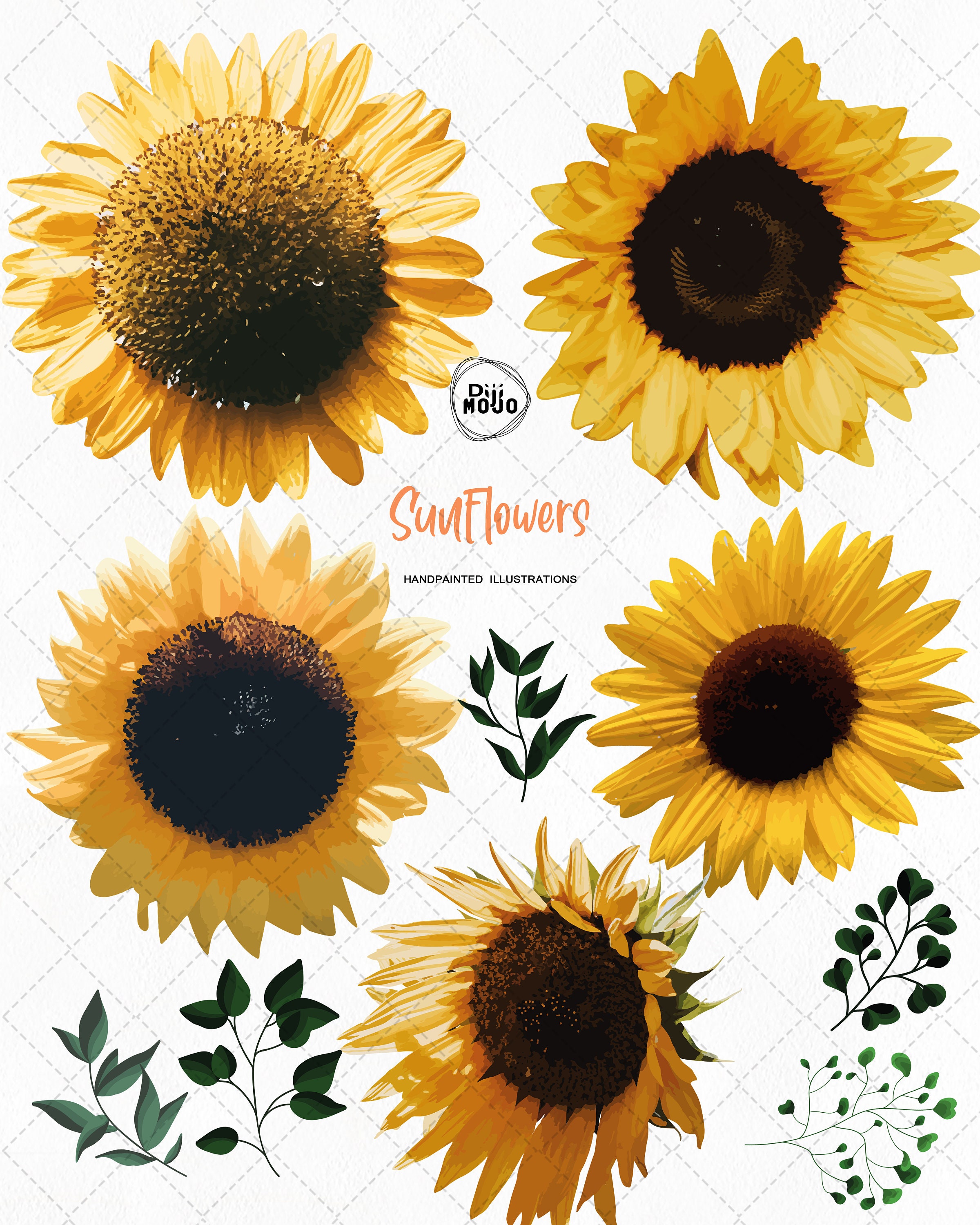 Sunflower SVG Sunflower Clipart Sunflowers Svg Files for | Etsy