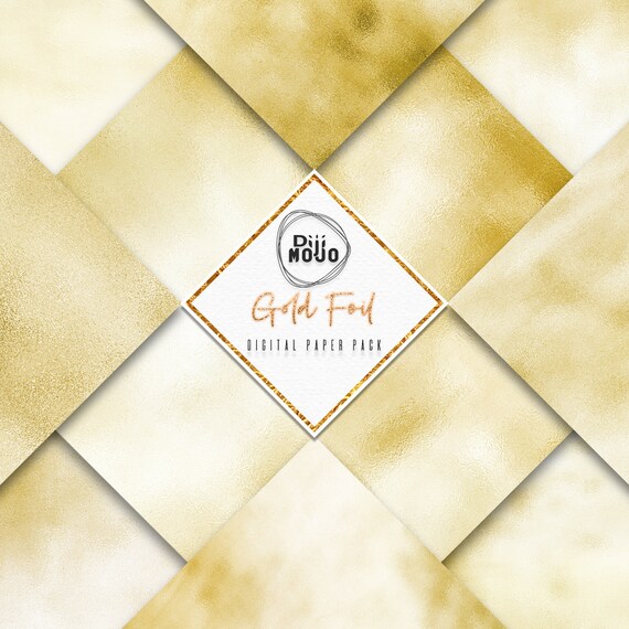 Gold Foil Digital Paper Gold Foil Print Gold Digital Paper Etsy