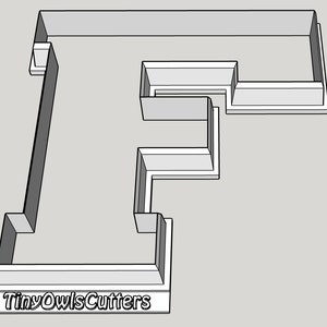 Block Capitals Alphabet Cookie Cutters (F-J) .stl file DIGITAL DOWNLOAD