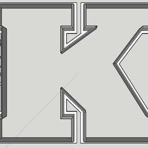 Block Capitals Alphabet Cookie Cutters (K-O) .stl file DIGITAL DOWNLOAD