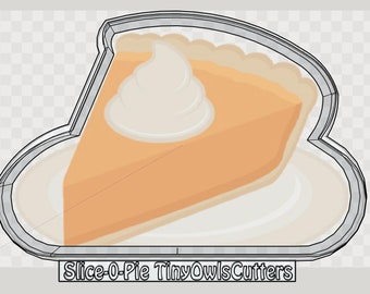 Slice of Pumpkin Pie Cookie cutter .stl & .gcode file DIGITAL DOWNLOAD