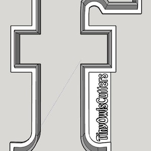 Lower Case Alphabet Cookie Cutters (f-j)  .stl file DIGITAL DOWNLOAD