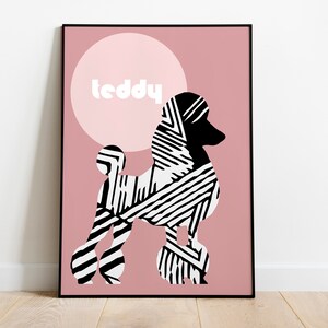 Custom Poodle Print| Personalised Dog print| Toy Poodle| Poodle Poster| Digital Download| Dog lovers gift| Dog Art Print| Minimalist Print