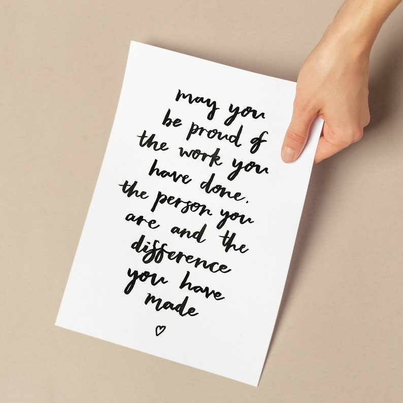 Wees trots print Inspirerende citaat Een mooie hand Etsy