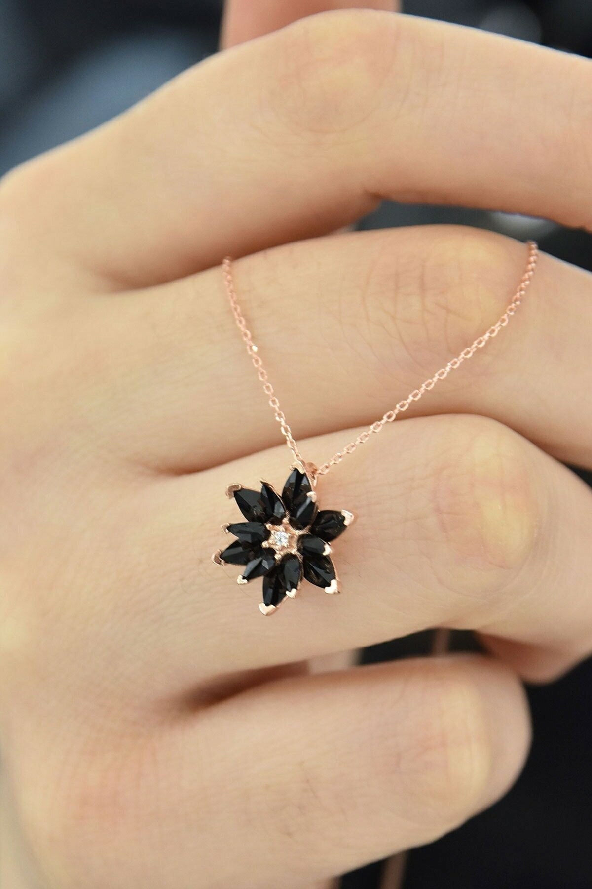 Juicy Couture Black Tone / Pink Flower Necklace - Necklaces | Facebook  Marketplace