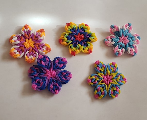 LGBTQ Pride Flags Inspired Rainbow Loom Flower Charms Also Available as a  Keychain 