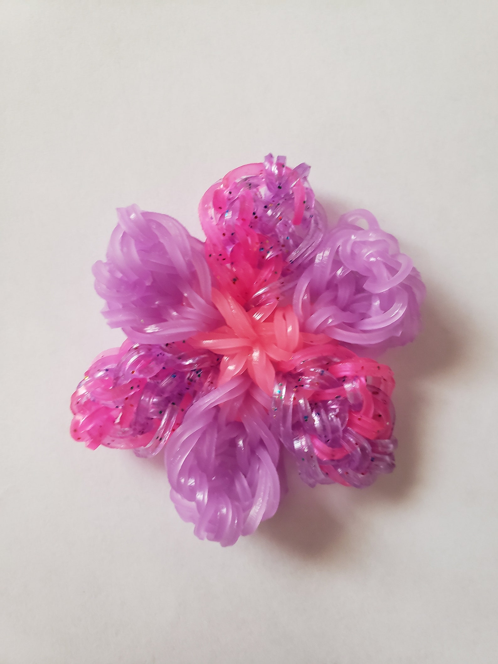 Rainbow Loom Flower Charm Also Available as Keychain Etsy Israel