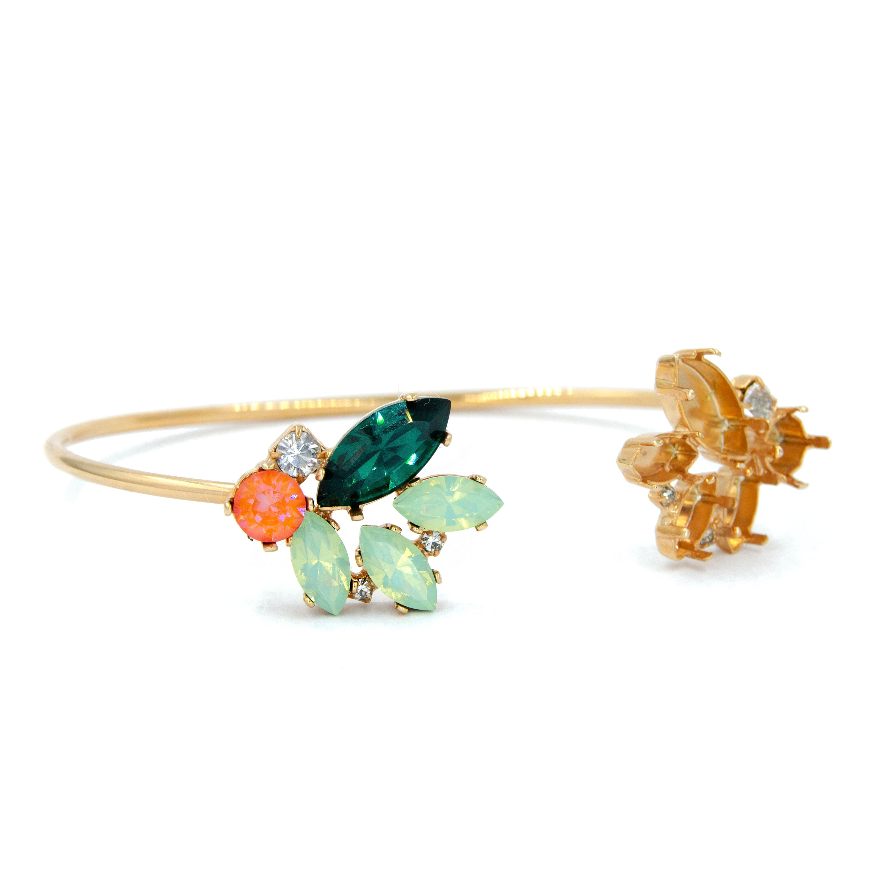 Antique silver swarovski crystal bangle - Etsy 日本