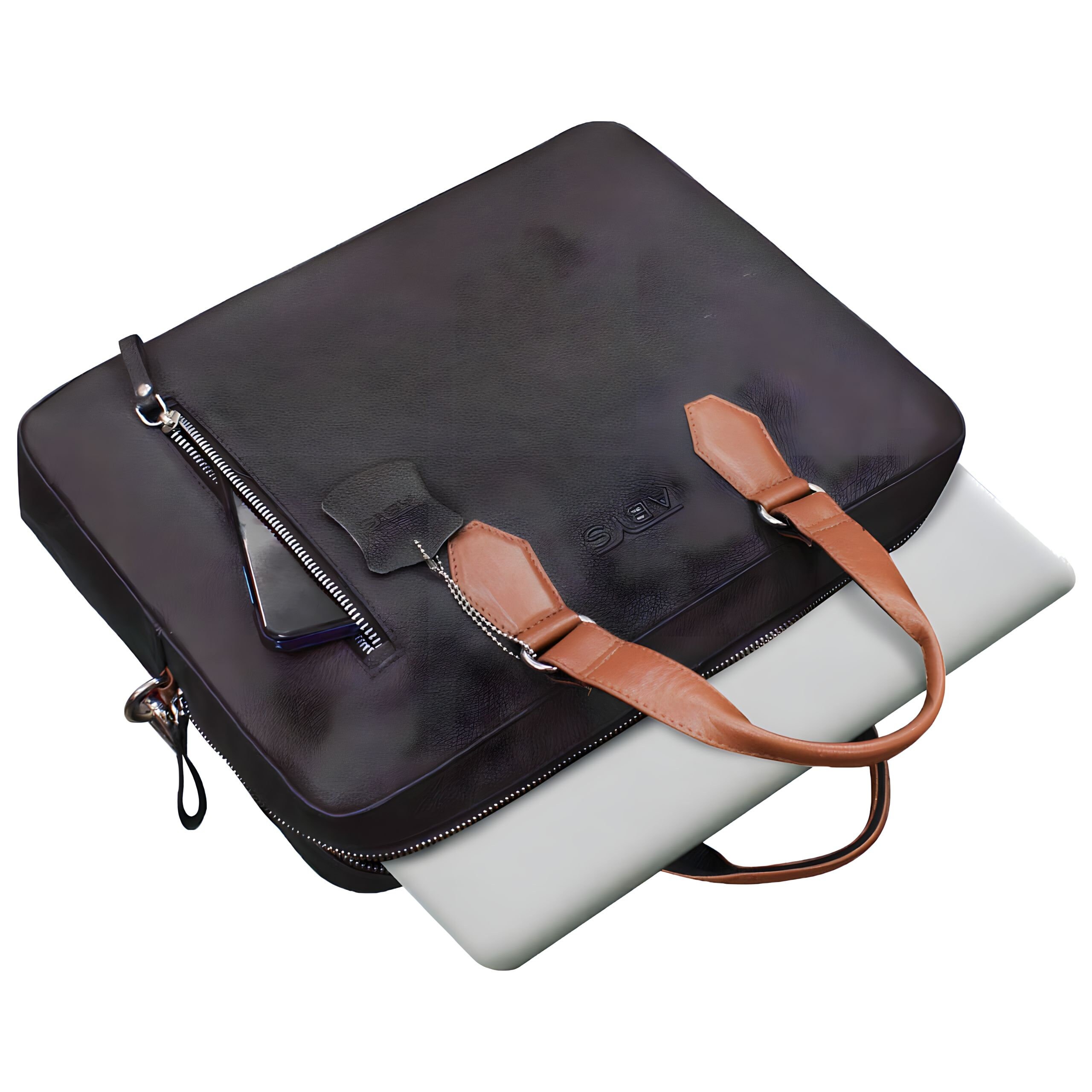 Classic Black Leather Office Bag Etsy