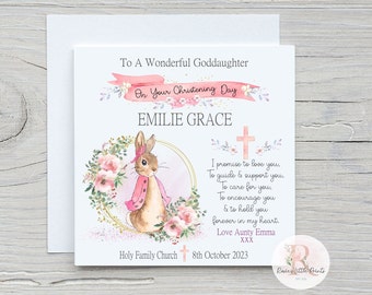 Goddaughter Christening card Christening card Goddaughter card Baby Girl Christening card Personalised Christening card Goddaughter card