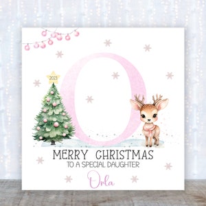 Mädchen-Weihnachtskarte Personalisierte Mädchen-Weihnachtskarte Tochter-Weihnachtskarte Niedliche Weihnachtskarte Enkelin-Karte Personalisierte Karte