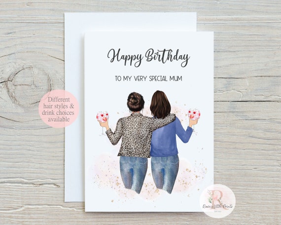 Biglietto di auguri per la mamma; Biglietto di auguri per la mamma; Biglietto di auguri speciale per la mamma; Biglietto di auguri per la mamma e la figlia; Biglietto personalizzato