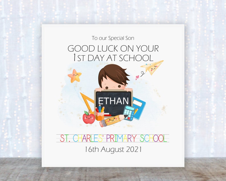 1st Day of School card Personalised 1st day of school card | Etsy
