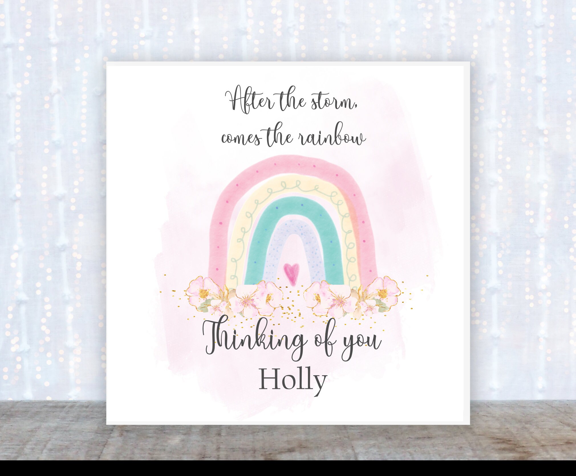 Thinking of You Card; Get Well Soon Card; You've Got This Card; Rainbow ...