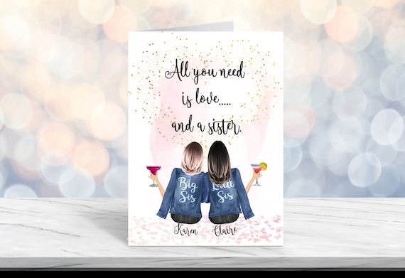Happy Birthday Bestie Card Best Friend Birthday Card Personalised