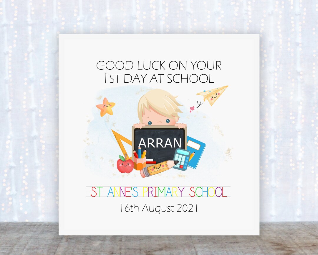 1st Day of School Card; Personalised 1st Day of School Card; First Day ...