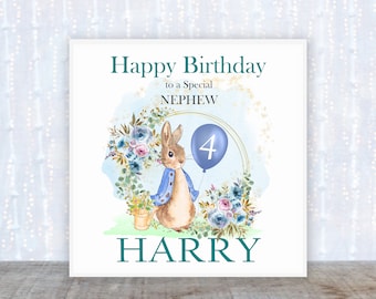 Peter Rabbit Birthday card; 1st birthday card; Birthday card; special son birthday card; special grandson; baby birthday; kids birthday card