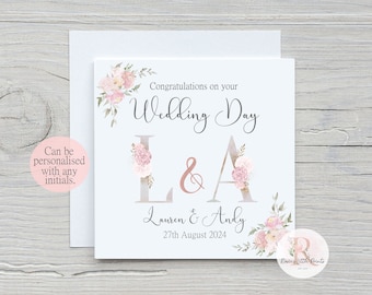 Wedding Card Personalised Wedding card Congratulations on your Wedding day card On your wedding day card Personalised Wedding day card