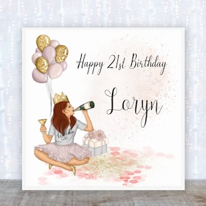 Cartão de aniversariante; cartão de aniversário de 21 anos; cartão de aniversário de 30 anos; cartão de aniversário de 18 anos; cartão de aniversário personalizado; cartão de aniversário feito à mão;