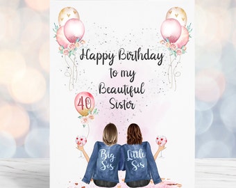 Carte de joyeux anniversaire Bestie, carte d'anniversaire de meilleur ami, carte d'anniversaire personnalisée ; 30e anniversaire ; 21e anniversaire, 40e anniversaire ; 18e anniversaire