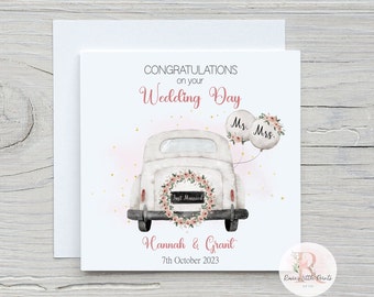 Partecipazione di nozze; Partecipazione auto per nozze; Partecipazione di nozze personalizzata; Partecipazione di nozze Mr & Mrs; Partecipazione di nozze personalizzata; Congratulazioni per la tua partecipazione di nozze