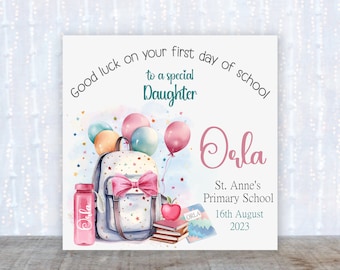 1st day of primary school card; 1st day of primary; school card; 1st day of school card; Starting school card; first day of school