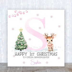 Mädchen 1.Weihnachtskarte Mädchen 1.Weihnachtskarte Tochter 1.Weihnachtskarten Weihnachtskarten Enkelin Karte Personalisierte Karte