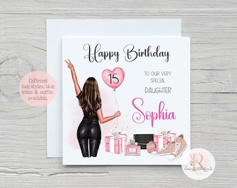 Biglietto Di Compleanno Personalizzato Sorella Figlia Nipote 13 16 18 - Foto 5