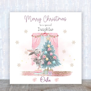 Personalisierte Mädchen Weihnachtskarte Weihnachtskarte für Tochter Enkelin Weihnachtskarte niedliche Weihnachtskarte Mädchen-Weihnachtskarten