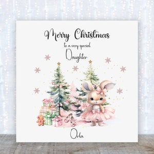 Personalisierte Mädchen Weihnachtskarte Weihnachtskarte für Tochter Enkelin Weihnachtskarte niedliche Weihnachtskarte Mädchen-Weihnachtskarten