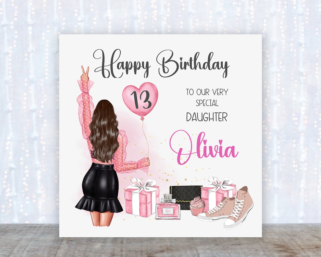 Teenage Girl Birthday Card Birthday Girl Card Teenager Card 13th Birthday Card 14th Birthday ...
