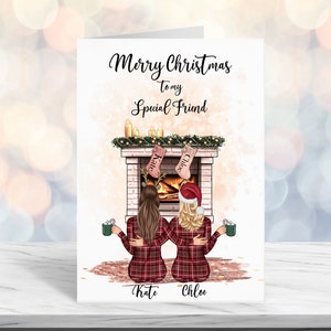 Cartão de Natal da melhor amiga Cartão de Natal especial para amiga Cartão de Natal personalizado Cartão de Natal feito à mão Feliz Natal Melhor amiga Melhor amiga