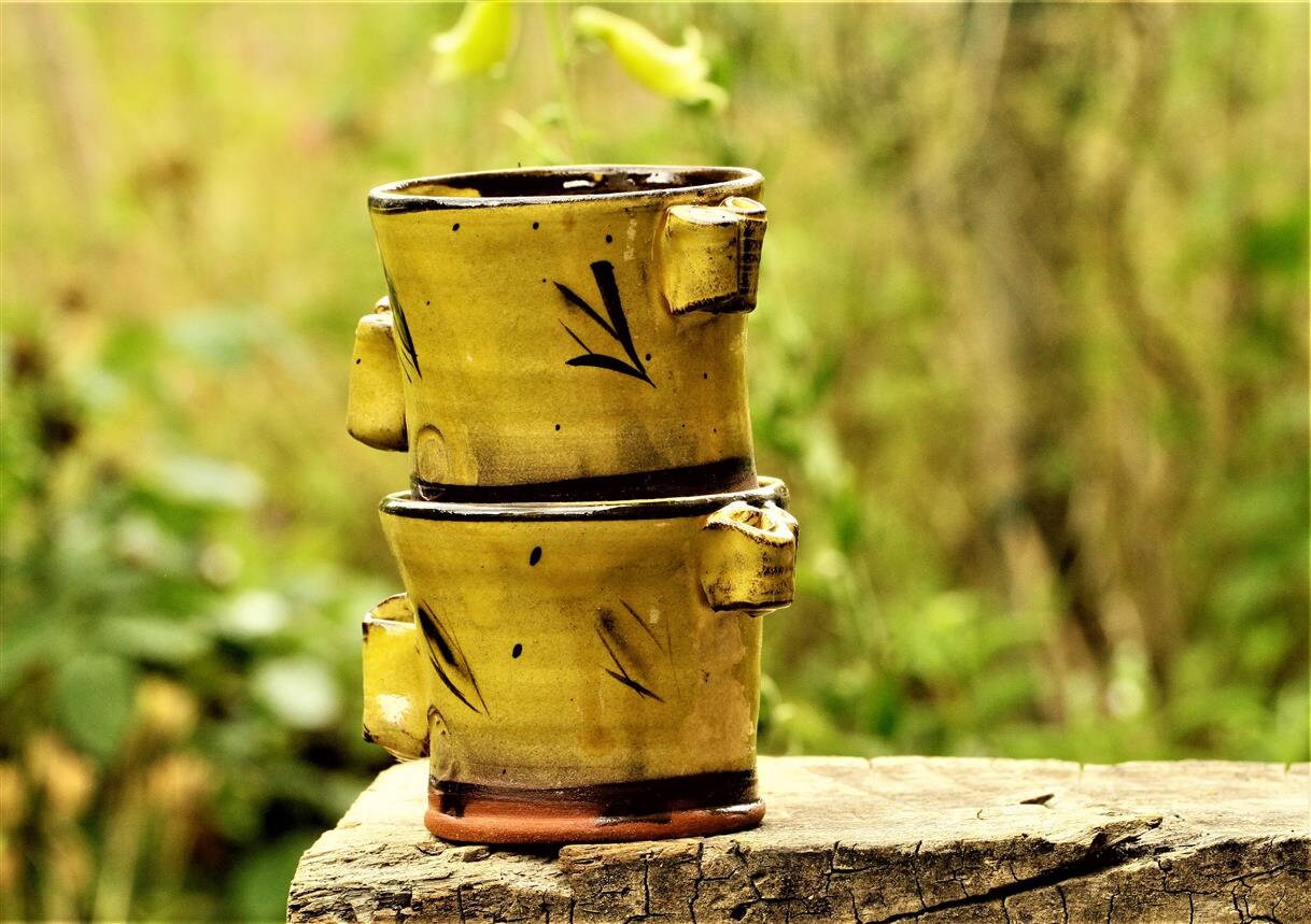 Une Paire de 2 Tasses à Café Manipulées