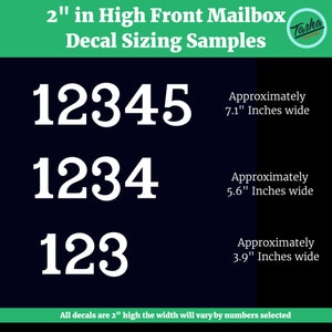 2 inch High Front Mailbox Numbers Decals up to 5 numbers immagine 2